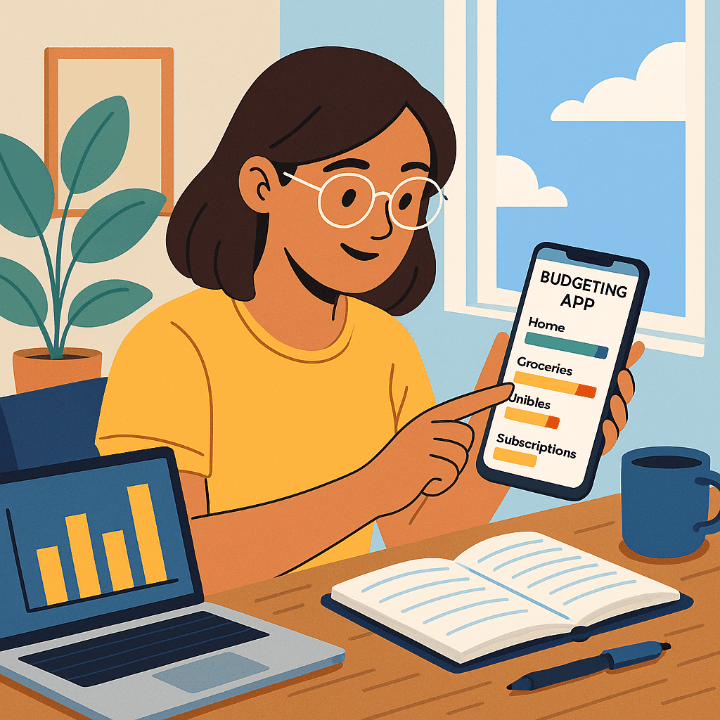 ALT: Various budgeting apps dashboards on devices
