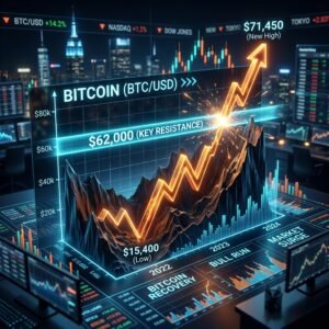 Live BTC price updates: Bitcoin narrows early losses, returns to $62,000 as Nasdaq bounces to close down 1%